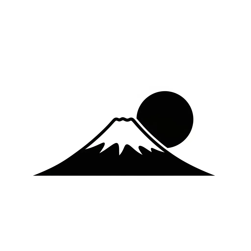 富士山と太陽