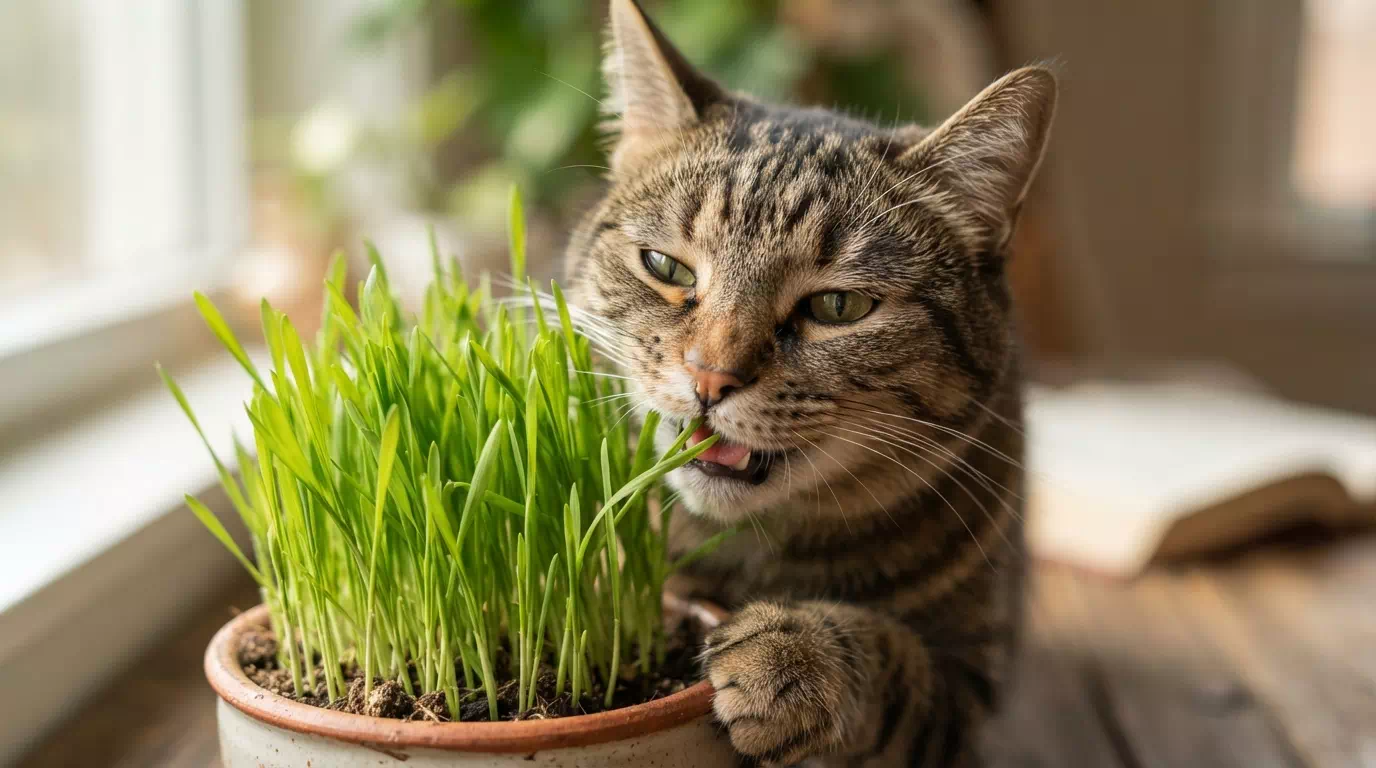 猫草好きすぎる